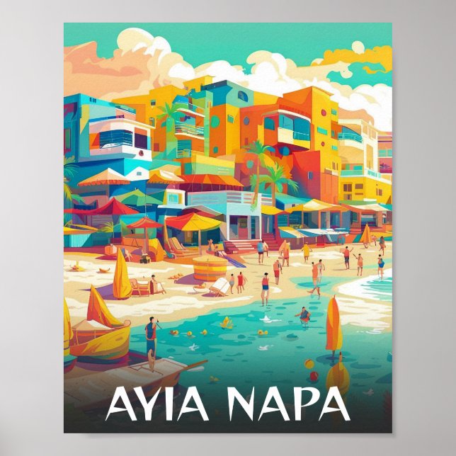 Affiche Station touristique d'Ayia Napa Chypre (Devant)