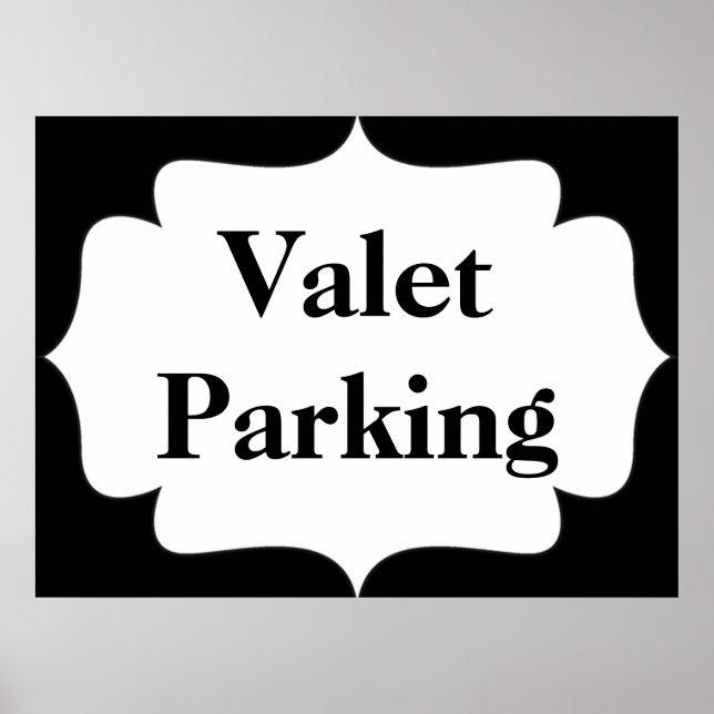 Affiche Stationnement Valet (Devant)