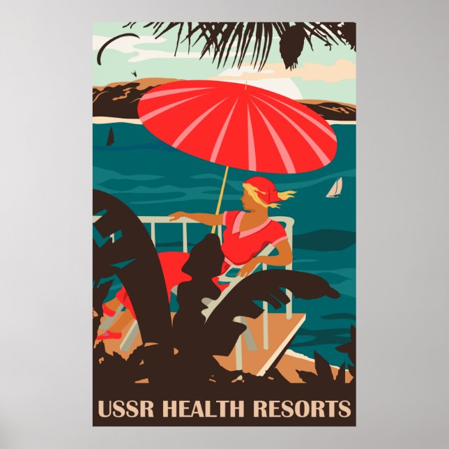 Affiche Stations thermales de l'URSS (Devant)