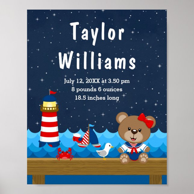 Affiche Statistiques de naissance de la Marine rouge de la (Devant)