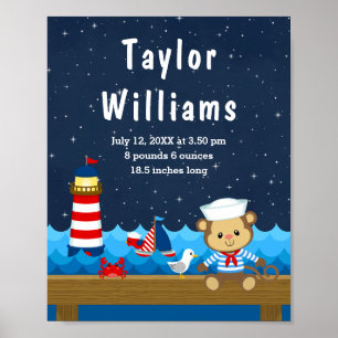 Affiche Statistiques de naissance de la Marine Rouge de si