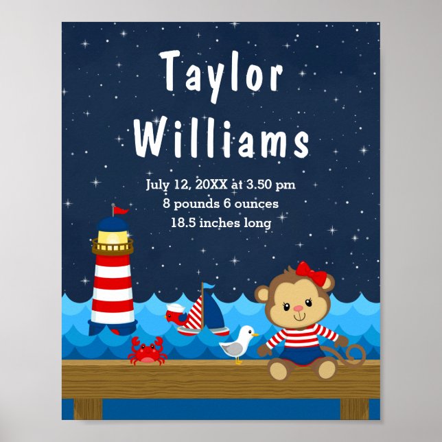 Affiche Statistiques de naissance de la Marine Rouge de Si (Devant)