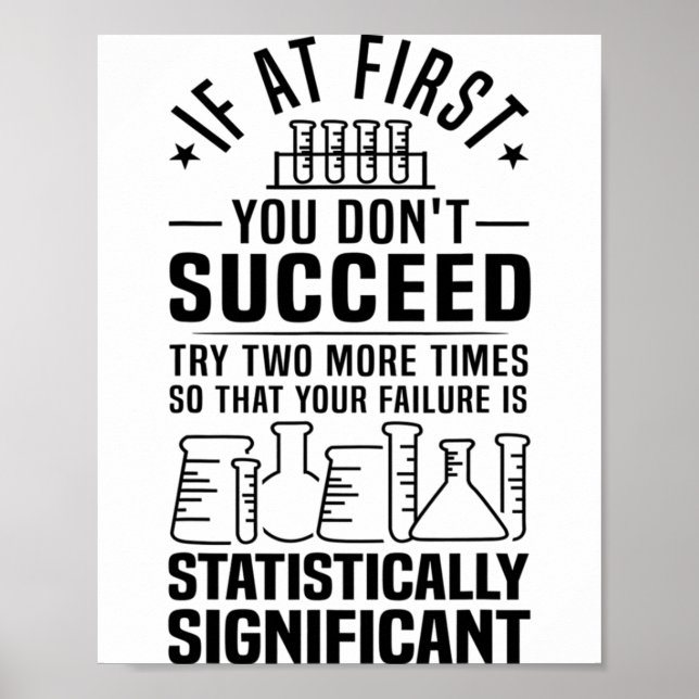 Affiche Statistiques drôles Cadeau de science pun pour hom (Devant)