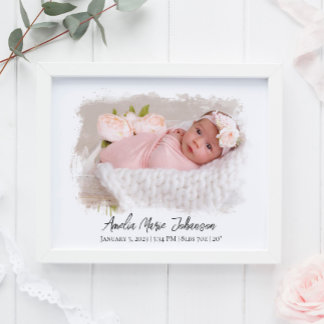 Affiche Statistiques sur la naissance du bébé Photo Nouvea