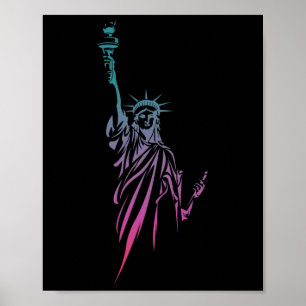 Affiche Statue 4 juillet De La Liberté