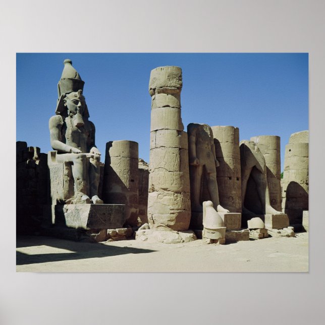 Affiche Statue assise de Ramesses II (Devant)