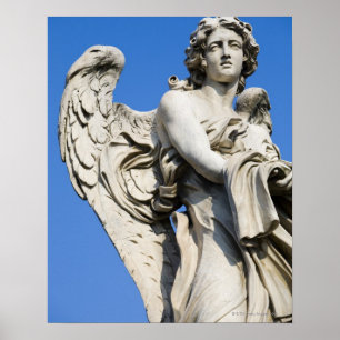 Affiche Statue d'ange, Ponte Sant'Angelo, Rome, Italie