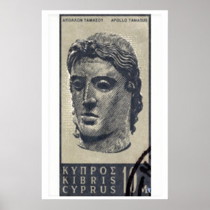 Affiche Statue d'Apollon - Chypre - Timbre-Poste Impressio