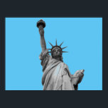 Affiche Statue d'art pop de Liberty Blue Greyscale New Yor<br><div class="desc">Oeuvres de Monuments de la ville de New York - Immeubles Symboles nationaux indépendants des États-Unis d'Amérique</div>