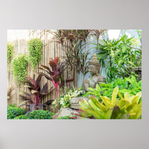 Affiche Statue de Bouddha Garden Art mur