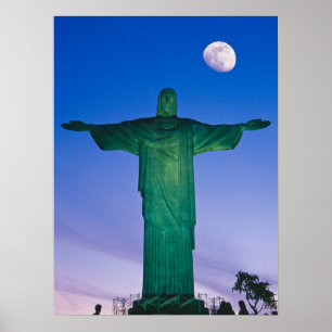 Affiche Statue de Cristo Redentor  Rio de Janeiro Brésil