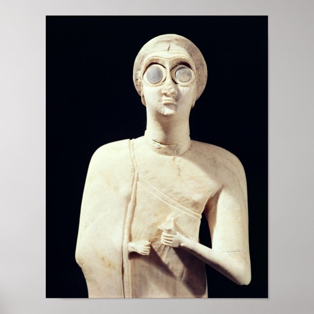 Affiche Statue de la Grande Déesse, de Tell Asmar (Devant)