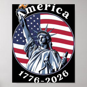 Affiche Statue de la Liberté 1776-2026 Souvenir 250e anniv
