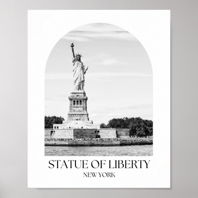 Affiche Statue de la Liberté Arc de New York Imprimer (Devant)