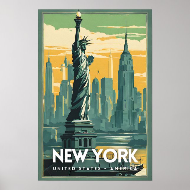 Affiche Statue de la Liberté de New York (Devant)