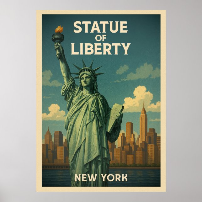 Affiche Statue de la Liberté de New York V01 (Devant)