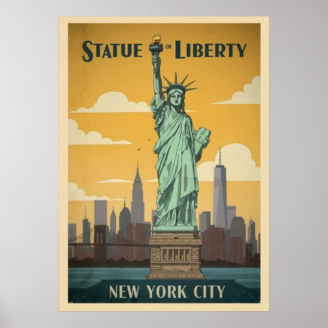 Affiche Statue de la Liberté de New York V02 (Devant)