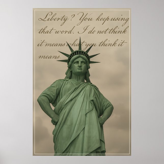 Affiche Statue de la Liberté déçue (Devant)