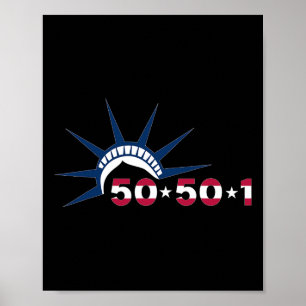 Affiche Statue de la Liberté du mouvement de protestation
