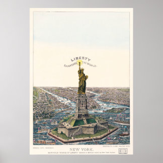 Affiche Statue de la liberté éclairant le monde