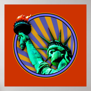 Affiche Statue de la Liberté Emblem Design