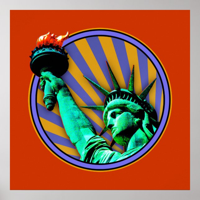 Affiche Statue de la Liberté Emblem Design (Devant)