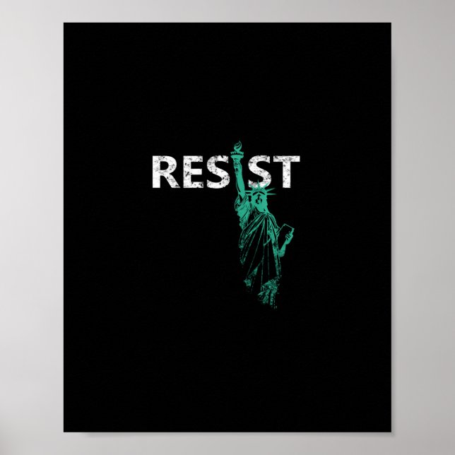 Affiche Statue De La Liberté En Perte Résiste (Devant)