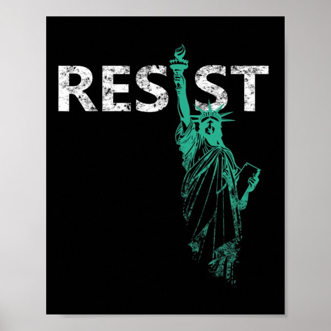 Affiche Statue De La Liberté En Perte Résiste (Devant)
