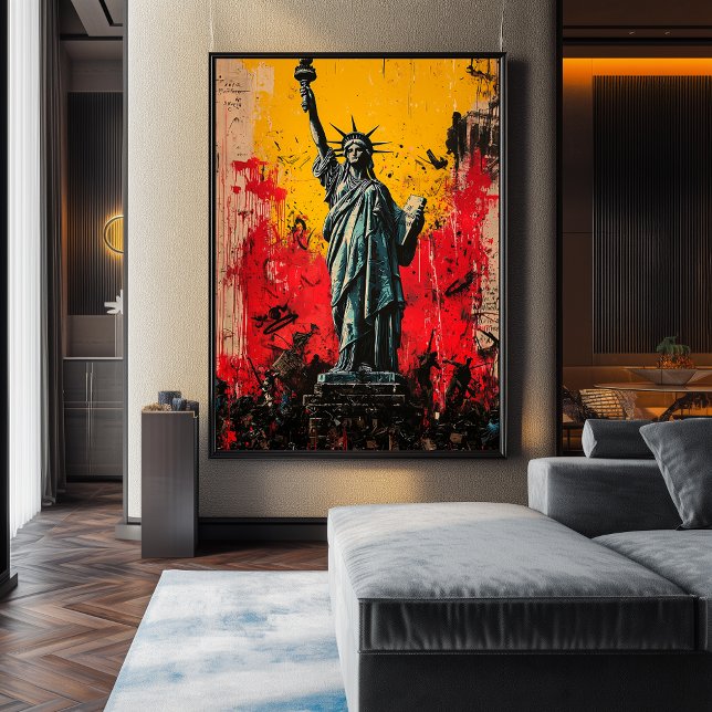 Affiche Statue de la Liberté expressionniste – Art audacie (Créateur téléchargé)