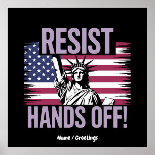 Affiche Statue de la Liberté Mains de la résistance de pro