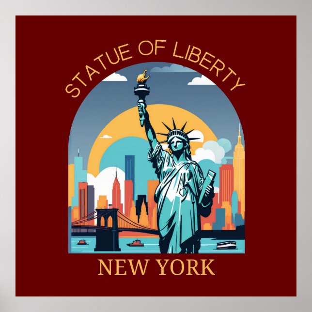 Affiche Statue de la Liberté, New York (Devant)