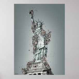 Affiche Statue de la Liberté New York art moderne sur