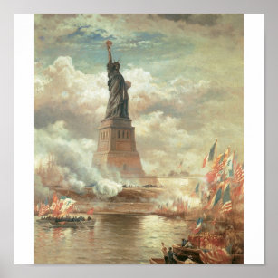 Affiche Statue de la Liberté, New York vers les années 180