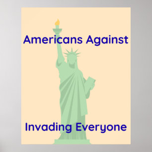 Affiche Statue de la Liberté Patriotique Américaine