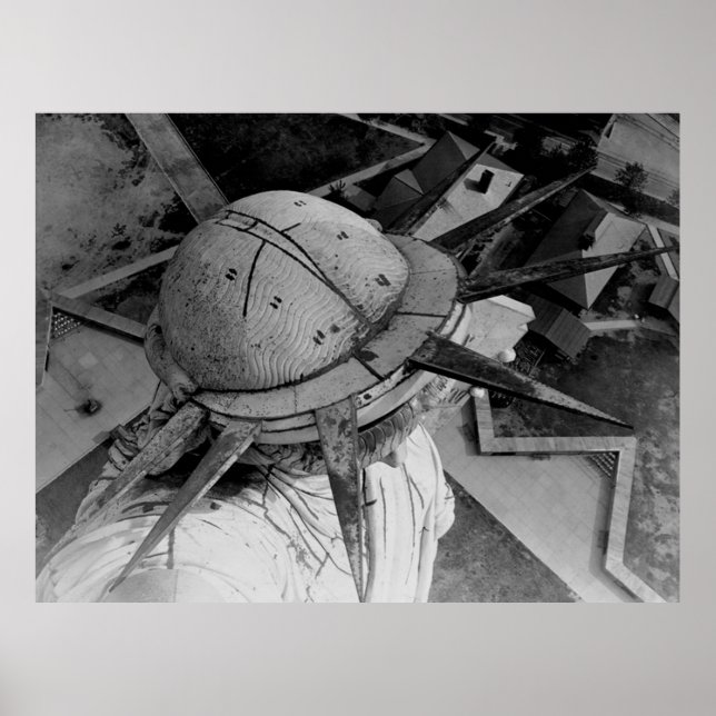 Affiche Statue de la Liberté - Photo aérienne (1920) (Devant)