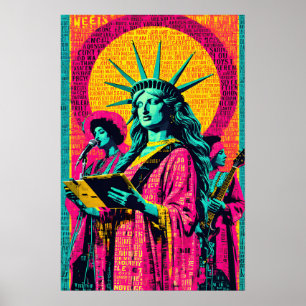 Affiche Statue de la Liberté Pop Art