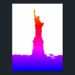 Affiche Statue de la Liberté Silhouette Pop Art<br><div class="desc">New York - États-Unis d'Amérique Symbole national et ville Statues,  Monuments et Bâtiments - Statue de la Liberté Photo Oeuvre - Statue de la Liberté Silhouette Pop Art Style Art</div>