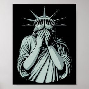 Affiche Statue de la Liberté Triste Amérique