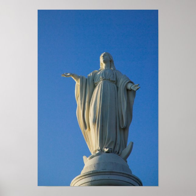 Affiche statue de la Vierge Marie de 118 pieds sur San (Devant)