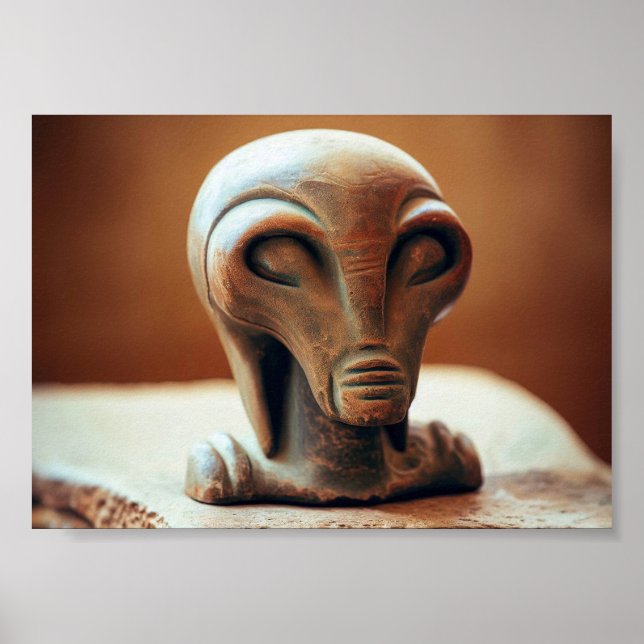 Affiche Statue de l'Alien antique (Devant)