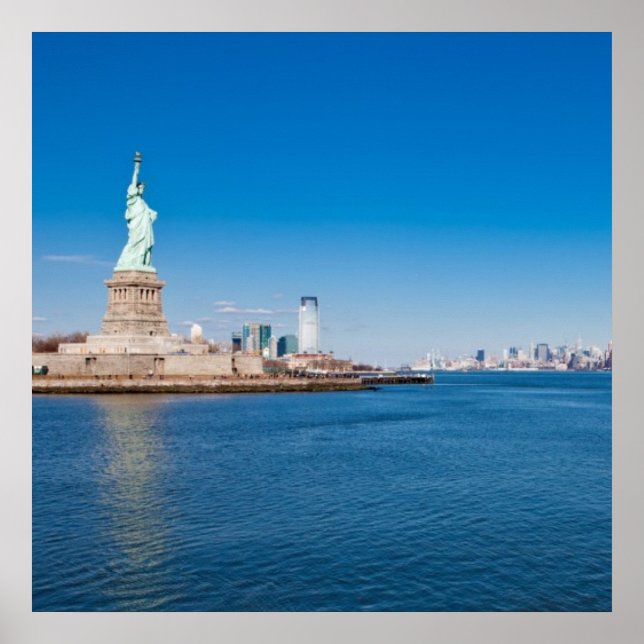 Affiche Statue de Liberty, Hudson River et Manhattan (Devant)