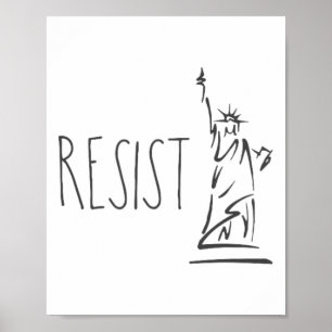Affiche Statue De Liberty Pro Immigration Résiste