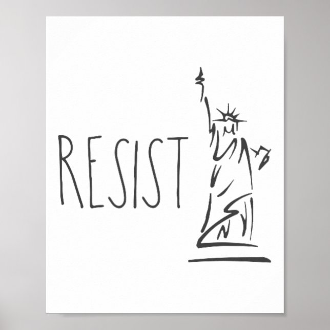 Affiche Statue De Liberty Pro Immigration Résiste (Devant)