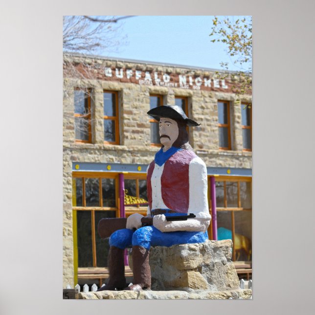 Affiche Statue de Lucien Maxwell, Cimarron, Nouveau-Mexiqu (Devant)