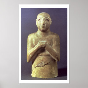 Affiche Statue de l'Utu God, Mésopotamian, c.2400 BC (li