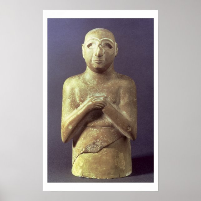 Affiche Statue de l'Utu God, Mésopotamian, c.2400 BC (li (Devant)