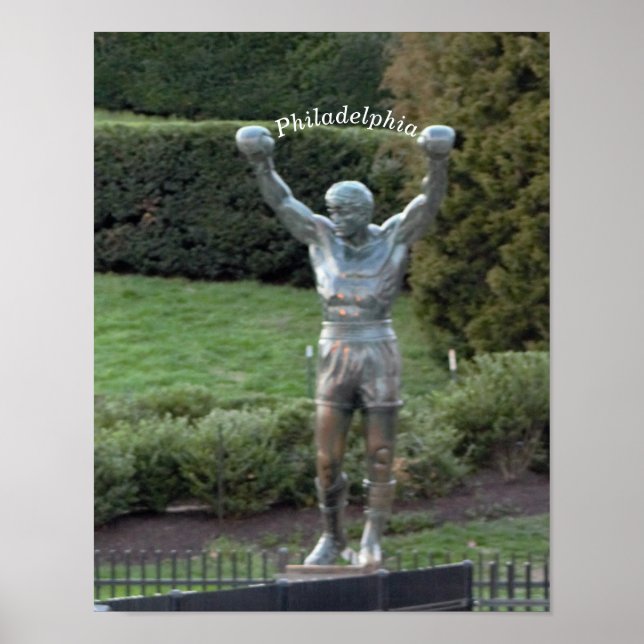 Affiche Statue de Philadelphie Rocky (Devant)