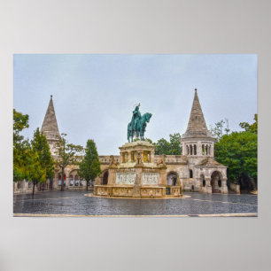 Affiche Statue de Saint-Étienne, Budapest, Hongrie