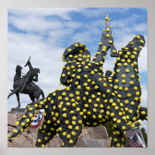 Affiche Statue de scouts Buffalo Bill honorer 100 ans Cody