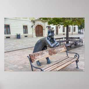 Affiche Statue de soldat de Napoléon à Bratislava, Slovaqu
